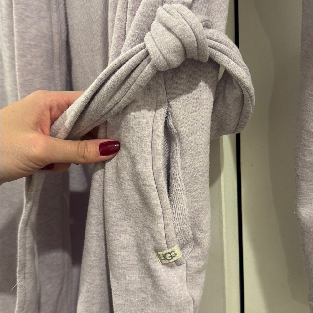Ugg Blanche II Fleece Robe, Purple Lilac Frost, Size Small - Picture 5 of 7